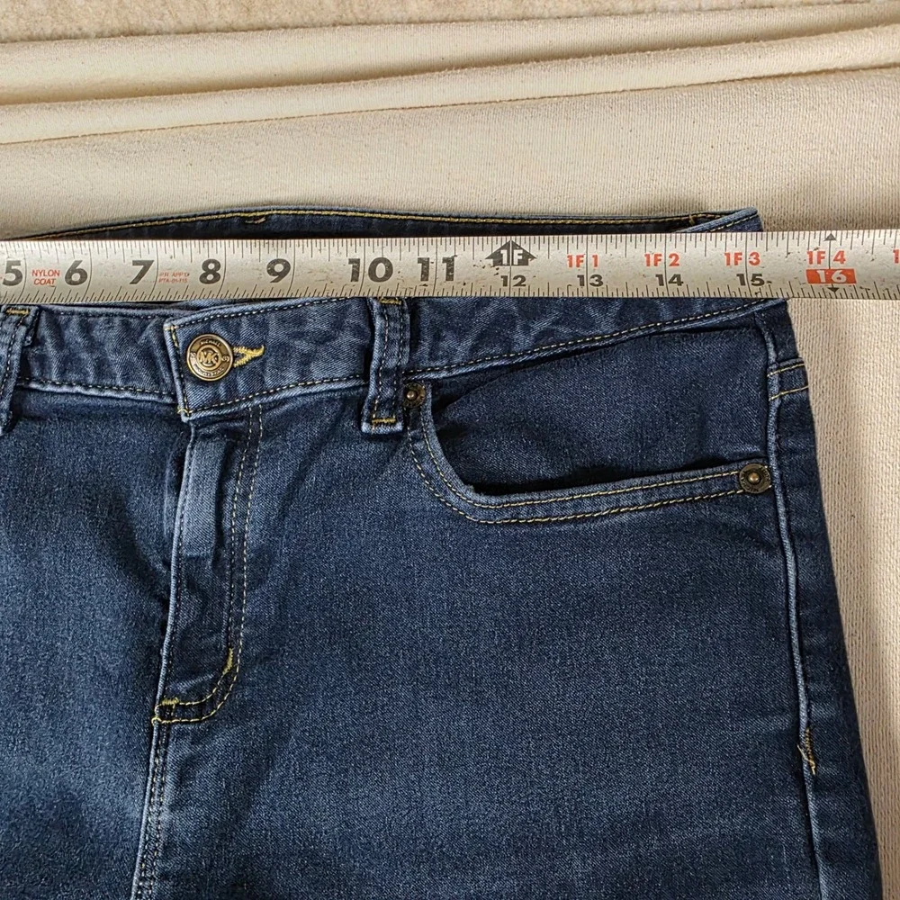 Michael Kors Womens Skinny Jeans Dark Indigo Blue Stretch Denim Size 8